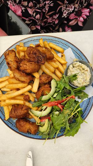 Artichoke "fish" n chips at Mission Estate Restaurant in Napier