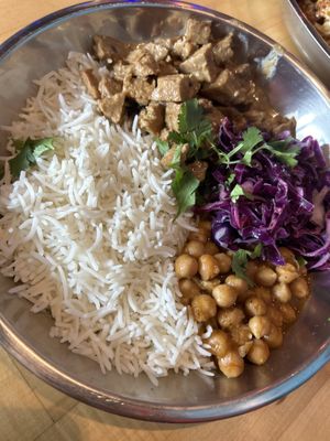 Seitan korma bowl  at The Twisted Indian in St Petersburg