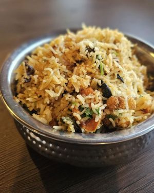 Terrific veg Biryani (vegan) at Everest Chilli Pepper in Roseville