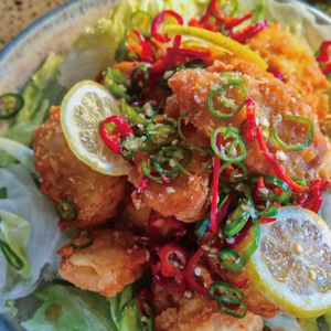 Crispy Tofu w/ Sweet and Sour Sauce at Ggulggeok House - 꿀꺽하우스 in Busan