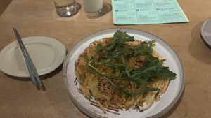 Corn, sweet potato and potato jeon / pancake  at Ggulggeok House - 꿀꺽하우스 in Busan