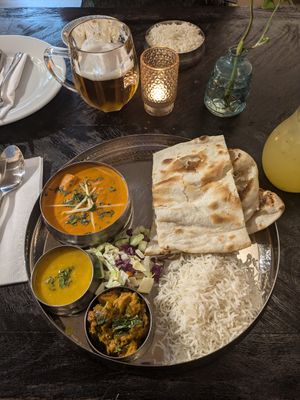 Vegan Thali at Masala Narodni Trida in Prague