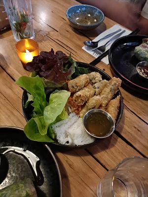 Hanoi-style spring rolls at Hanoi Hannah Vol II in Elsternwick