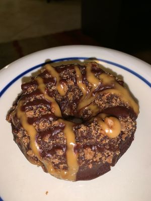 Vegan/grain-free chocolate donut at Organic Roots in Temecula