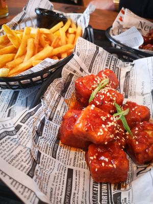Crispy Tofu and fries 🍟 at Gianhi's Fried Kitchen in Dresden