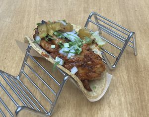 Taco with heura (fake chicken).  at Frida in Tarragona