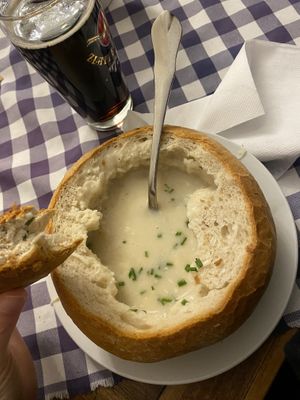Garlic soup - very thin not a lot of taste   at Slovak Pub in Bratislava