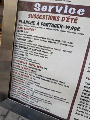 menu at PraLyon in Lyon