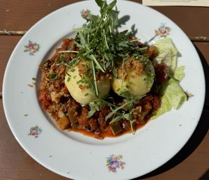 Vegane Kartoffelknödel   at Alpengasthof Schwedenschanze in Lochau
