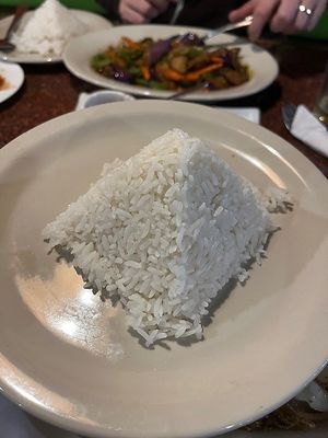 Cute pyramid rice at Royal YUM in Denton