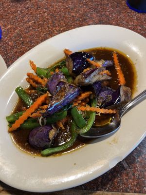 Vegan Spicy Eggplant  at Royal YUM in Denton
