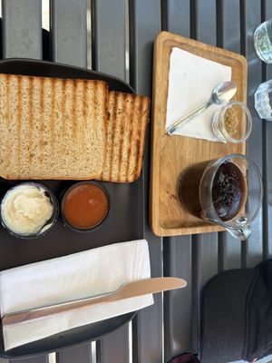 Vegan toasts   at The Sprout in Auroville
