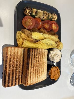 Tried the vegan omelette  platter at The Sprout today, and it was easily one of the best vegan breakfasts I’ve ever had!  at The Sprout in Auroville