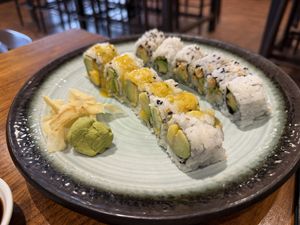 Mango roll and peanut roll  at Hakata Exton Ramen & Sushi in Exton