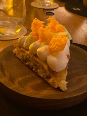 Ricotta e clementine (vegetarian dessert) at Bob Alchimia A Spicchi in Montepaone