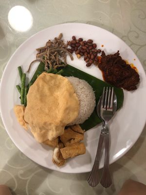 Nasi lemak at Organic Leaf in Petaling Jaya