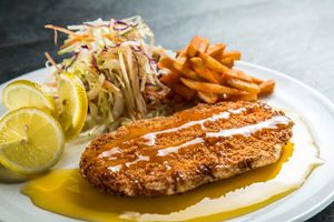 Homemade Veg.Fish & Chips .  at Organic Leaf in Petaling Jaya