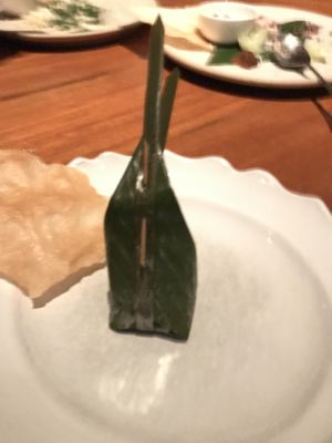 Rice parcel   at Nahm  in Bangkok