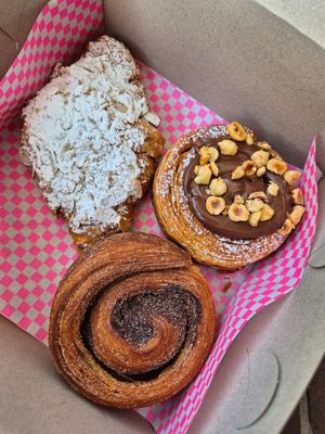 Almond croissant, nutella pastry at Okja - Kloof in Cape Town