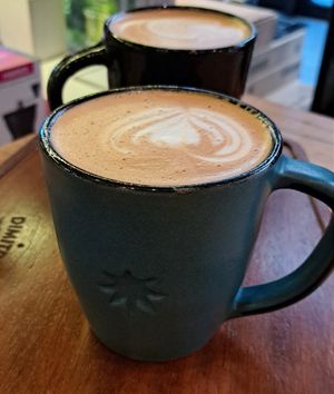 Decaf latte with oat milk at Dimitri's Coffee Boulevard - ديميتريز البولفارد in Amman