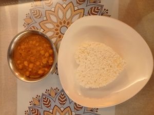 Chana Masala with white rice at Masala House  in Taipei