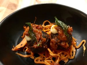 Meatless Shitake Balls at Invitation V in Montreal