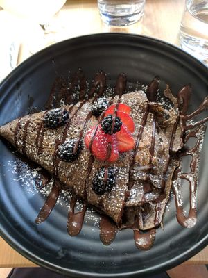 Gluten free buckwheat crepe at Invitation V in Montreal