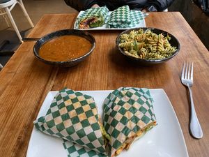 Cafe - wraps, soup, pasta salad at Invitation V in Montreal