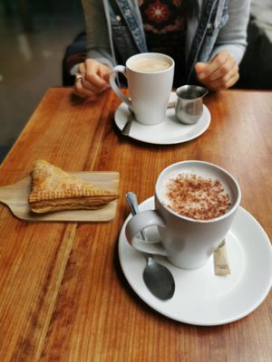 Dirty chai latte & pastry! at Invitation V in Montreal
