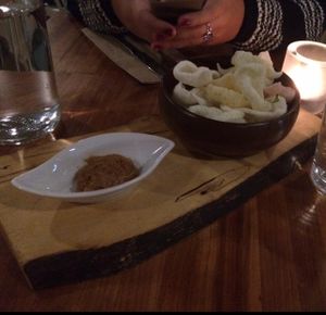 veggie chips and peanut sauce for free ;) at Invitation V in Montreal