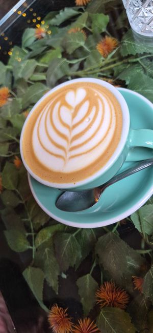 Great latte art at The Salisbury Orangery in Salisbury