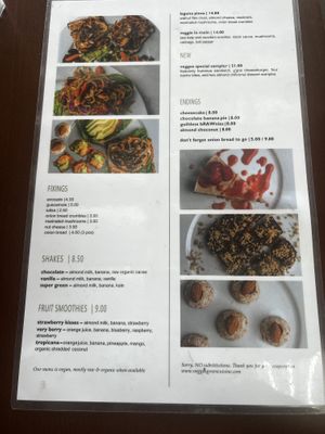 Menu & some more pics   at Veggos Green Cuisine in Lake Forest
