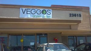 Temporary banner sign. at Veggos Green Cuisine in Lake Forest