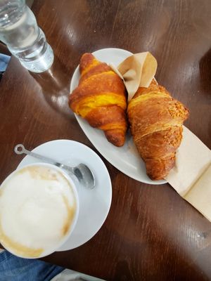 Vegan cornetti (carrot and ginger) at Crema & Cioccolato in Bari