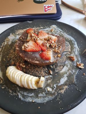 Vegan french toast at Cafe Communidad in Mexico City
