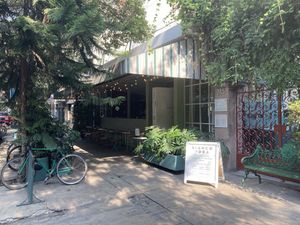 From the street  at Cafe Communidad in Mexico City