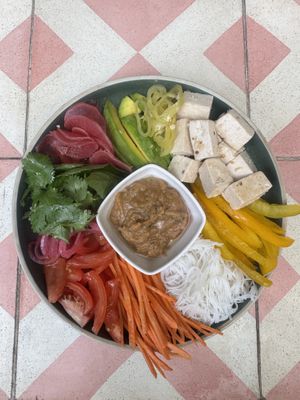 Gado gado bowl   at Dots Bay House in Dikwella