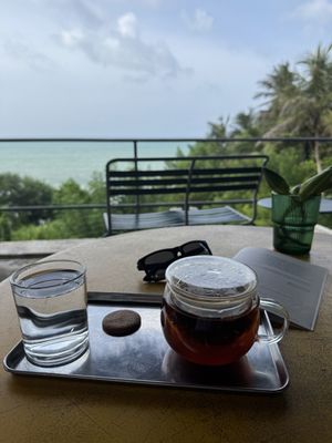 Chai tea with a view!   at Mond in Dikwella