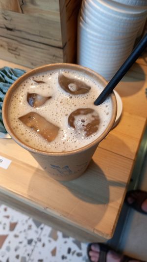 iced latte with oat milk 4,95€🥲 at Haferkater in Potsdam