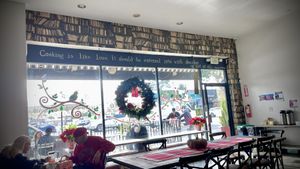 Looking towards the front door  at Romancing The Bean in Burbank
