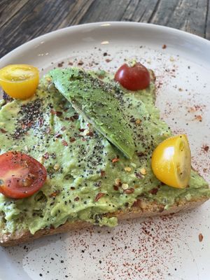 Avocado toast  at Romancing The Bean in Burbank