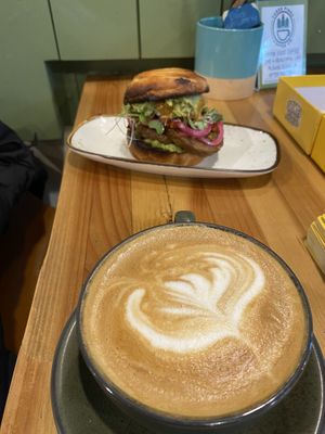 Latte with Oatmilk   at Three Pines Coffee Company  in South Lake Tahoe
