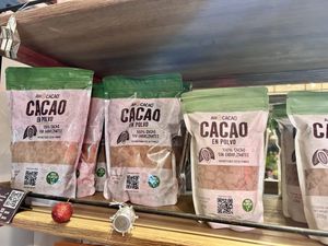 cocoa powder  at Ah Cacao Chocolate Cafe in Playa Del Carmen