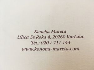 Contact at Konoba Mareta in Korcula