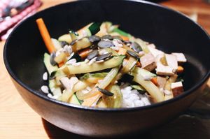 Wok of Vegetables w/ Tofu 🌱 at Konoba Mareta in Korcula