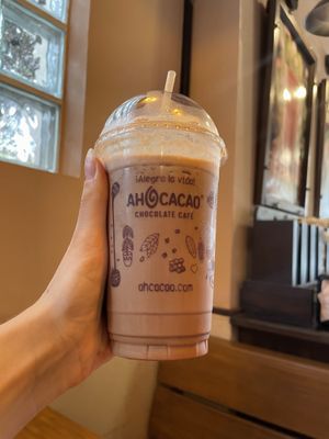 You won’t regret ordering the mocha. THEY DONT CHARGE EXTRA FOR PLANT MILK!!!!  at Ah Cacao Chocolate Cafe in Playa Del Carmen
