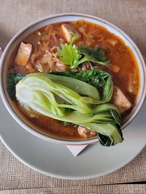 Miso ramen at Kaizen Vegetariano in Torrevieja