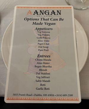  at Aangan India Bistro in Dublin
