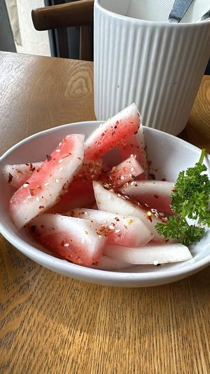 Pickled Watermelon Rind  at Lola's Table in Wentworth Point