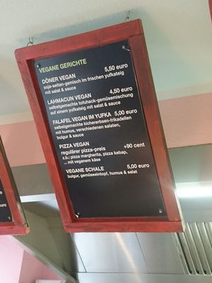 Vegan menu in Oktober 2018 at Amara Stühlinger in Freiburg